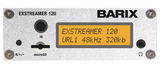 Barix Exstreamer-120:  IP-Audio Decoder with LCD Display and Micro SD slot.