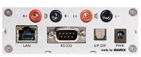 Barix Exstreamer-205:  IP-Audio Decoder with built-in amplifier, Micro SD slot, and Line-Input for playback of local sources.