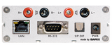 Barix Exstreamer-205:  IP-Audio Decoder with built-in amplifier, Micro SD slot, and Line-Input for playback of local sources.
