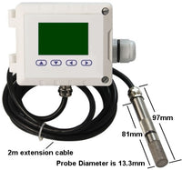 MBus_WTH_LCD_ETH_EXT:  ModbusTCP / ModbusRTU Wall Temp/Humidity Sensor with LCD, 2 analog outputs, and 2m cable extension