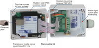 MBus_WTH_LCD_ETH_EXT:  ModbusTCP / ModbusRTU Wall Temp/Humidity Sensor with LCD, 2 analog outputs, and 2m cable extension